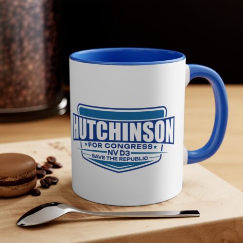 Enjoy your coffee while showing your support for Sean Hutchinson's campaign for Congress in NV D3 with this 11oz Accent Mug.