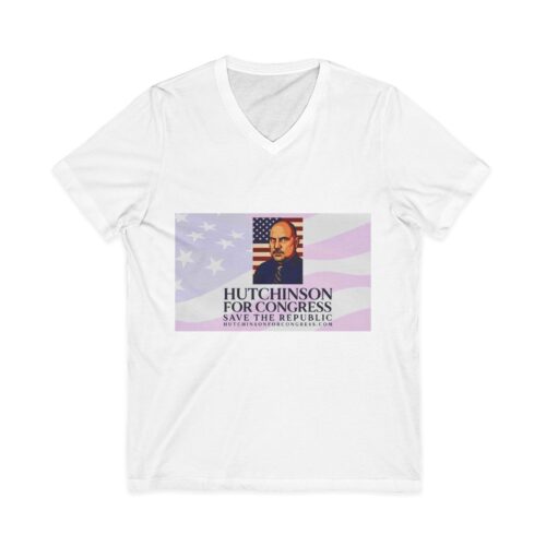 Support Sean Hutchinson's run for Congress NV D3 with this cool V-neck Tshirt. Let's save the republic.